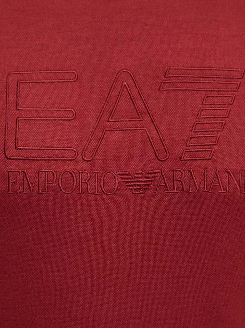 Ea7 Emporio Armani T-shirt met logodetail Rood