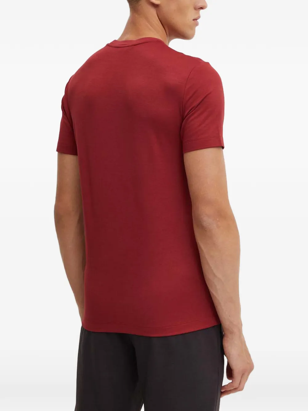 Ea7 Emporio Armani T-shirt met logodetail Rood