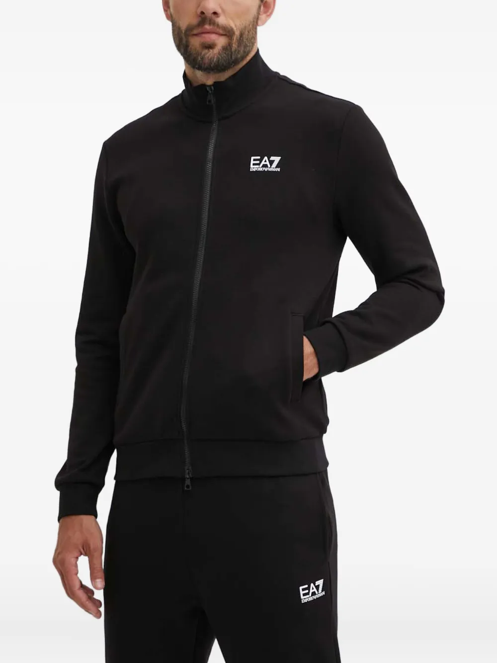 Ea7 Emporio Armani Jumpsuit met logo Zwart