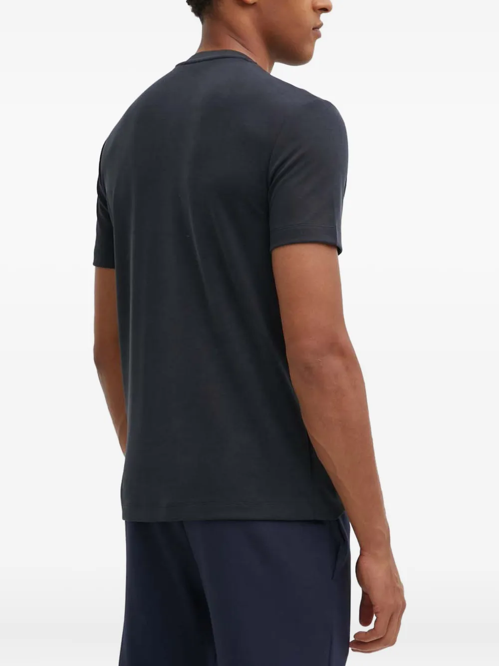 Ea7 Emporio Armani T-shirt met logopatch Blauw