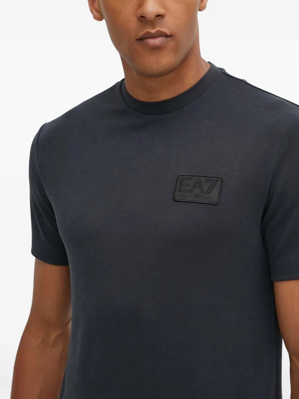 Ea7 Emporio Armani T-shirt met logopatch Blauw