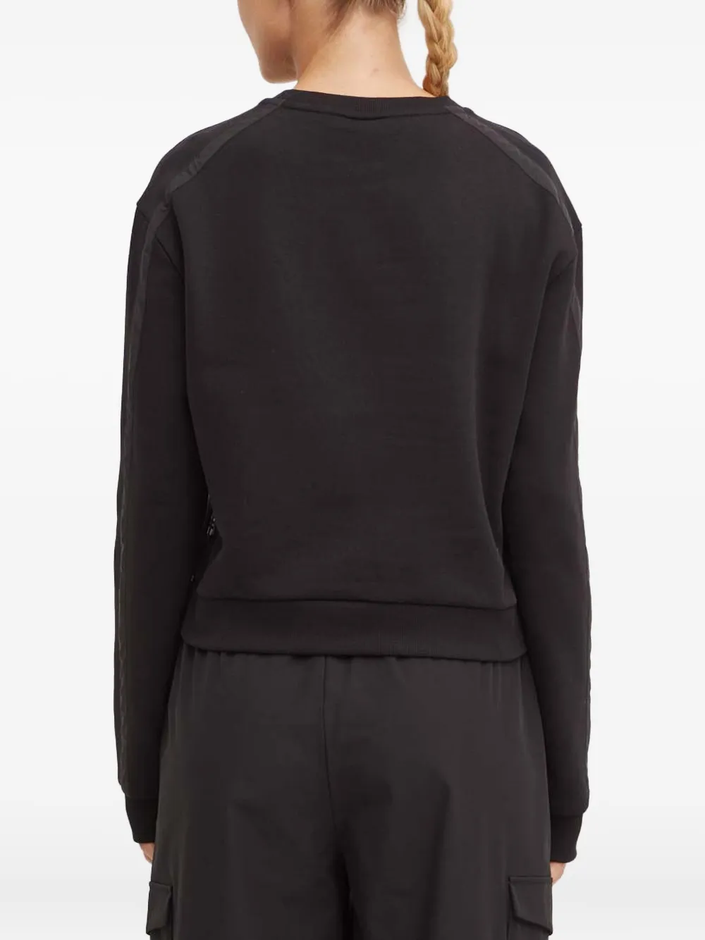 Ea7 Emporio Armani Sweater met logostreep Zwart