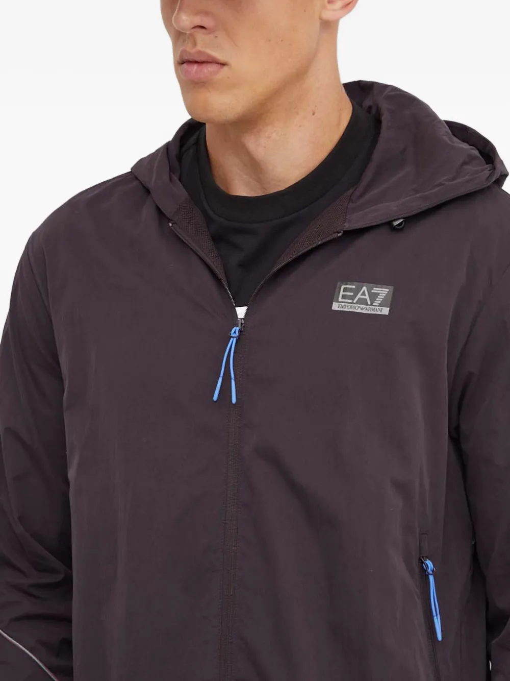 Ea7 Emporio Armani Jumpsuit met rits en capuchon Blauw