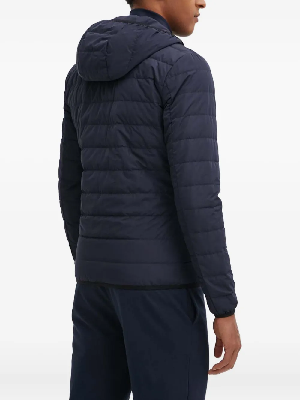 Ea7 Emporio Armani Gevoerd jack met capuchon Blauw