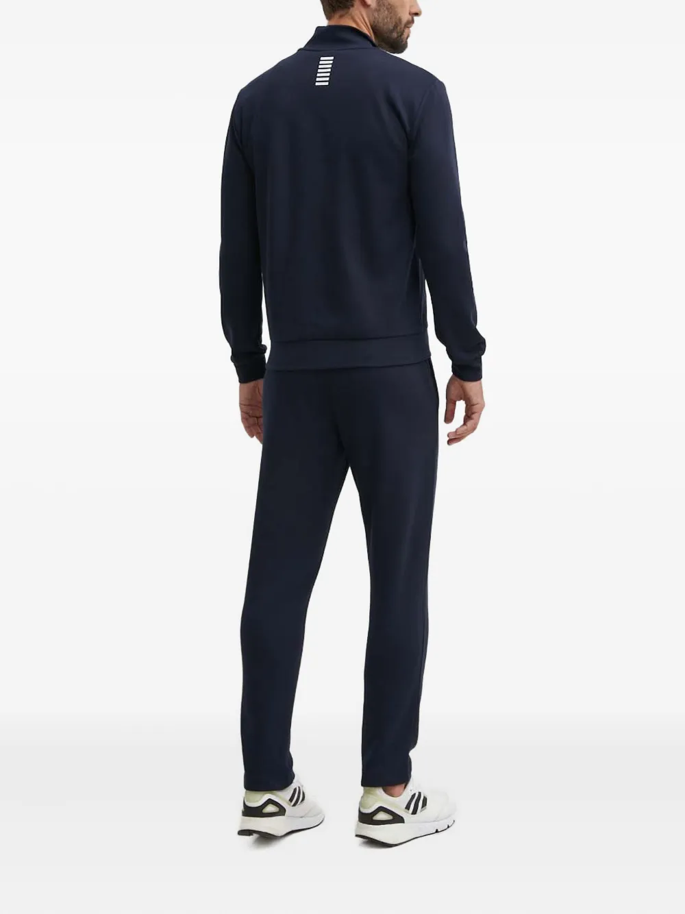 Ea7 Emporio Armani Jumpsuit met rits en logo Blauw