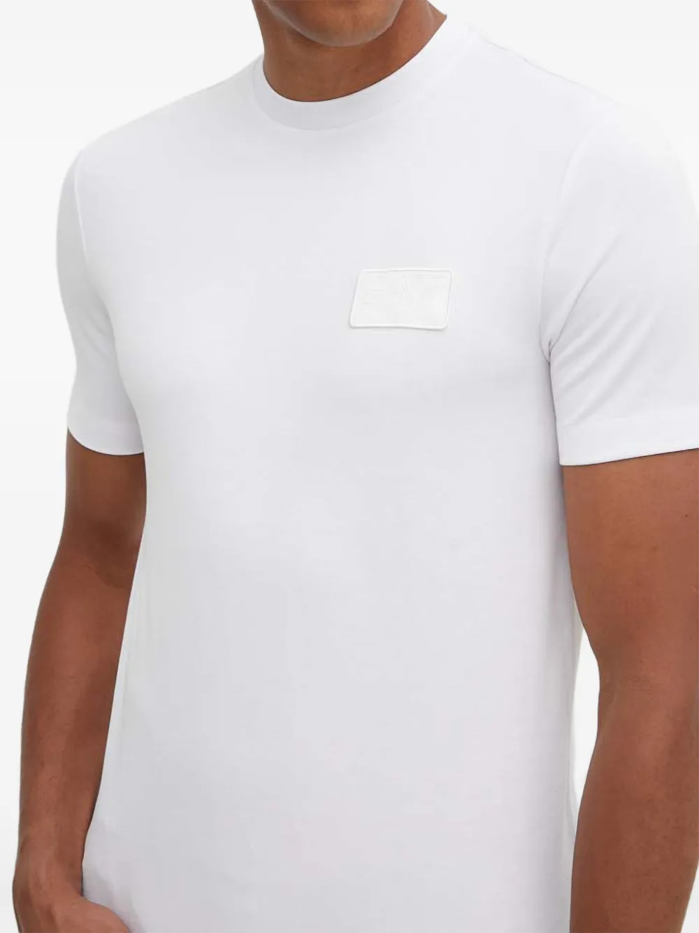 Ea7 Emporio Armani T-shirt met logopatch Wit