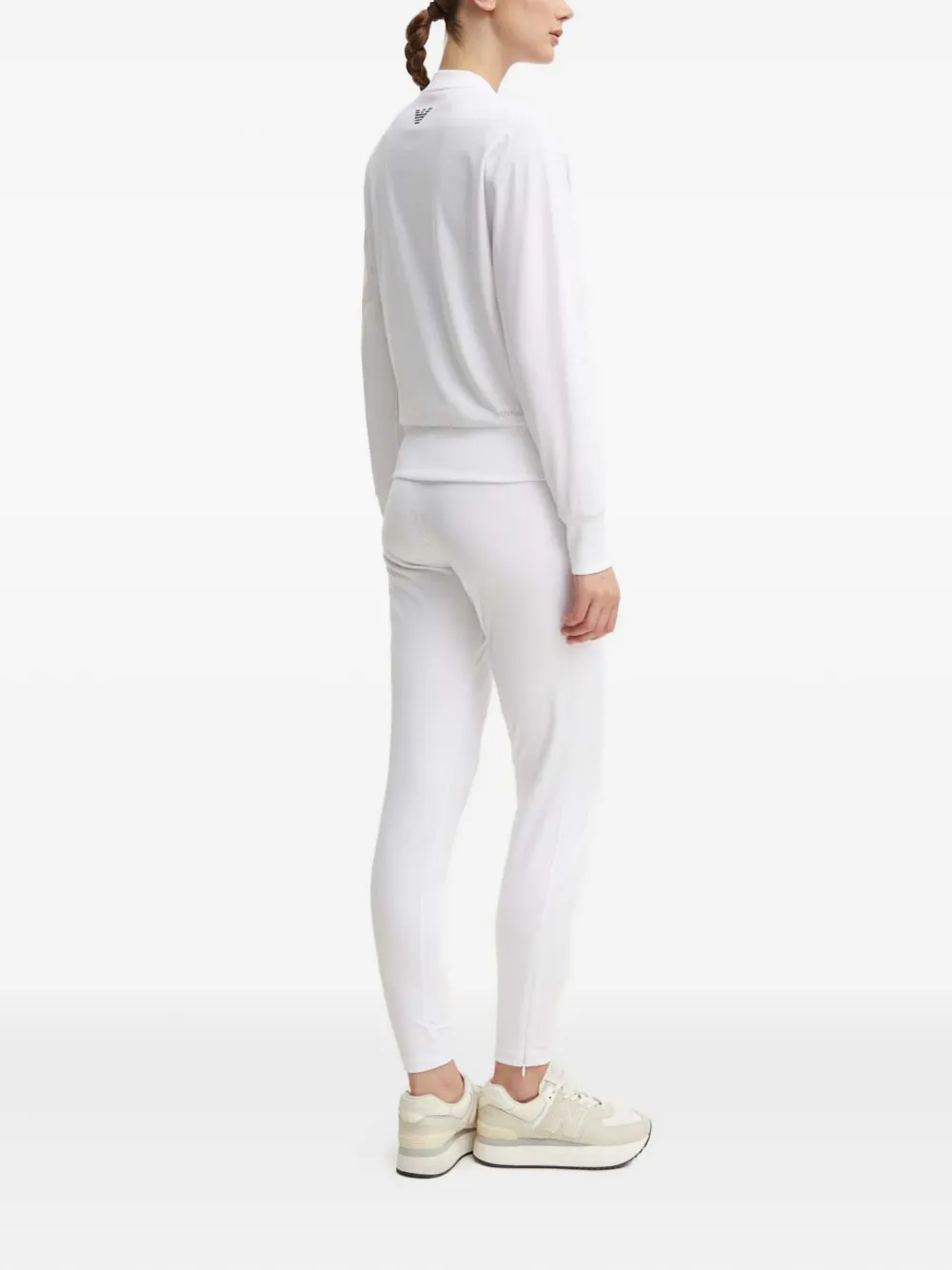 Ea7 Emporio Armani Jumpsuit met rits en zakken Wit