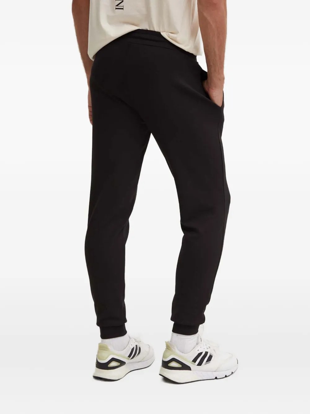 Ea7 Emporio Armani Broek met trekkoord en logopatch Zwart
