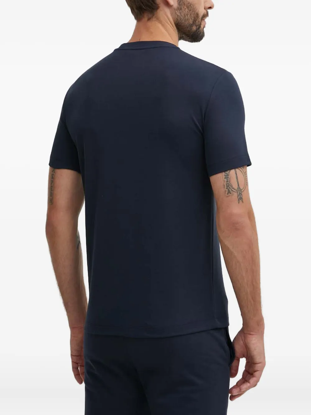 Ea7 Emporio Armani T-shirt met logo Blauw