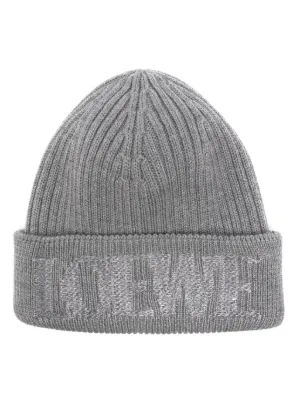 Saint Laurent Ribbed Beanie | Grey | FARFETCH ZA