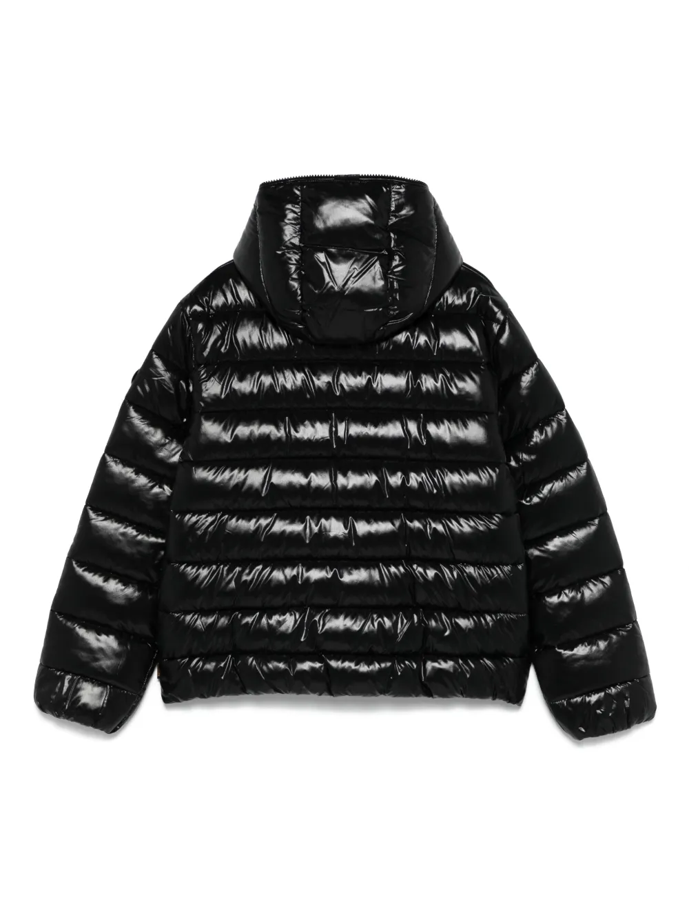 Save The Duck Kids logo-patch jacket - Zwart