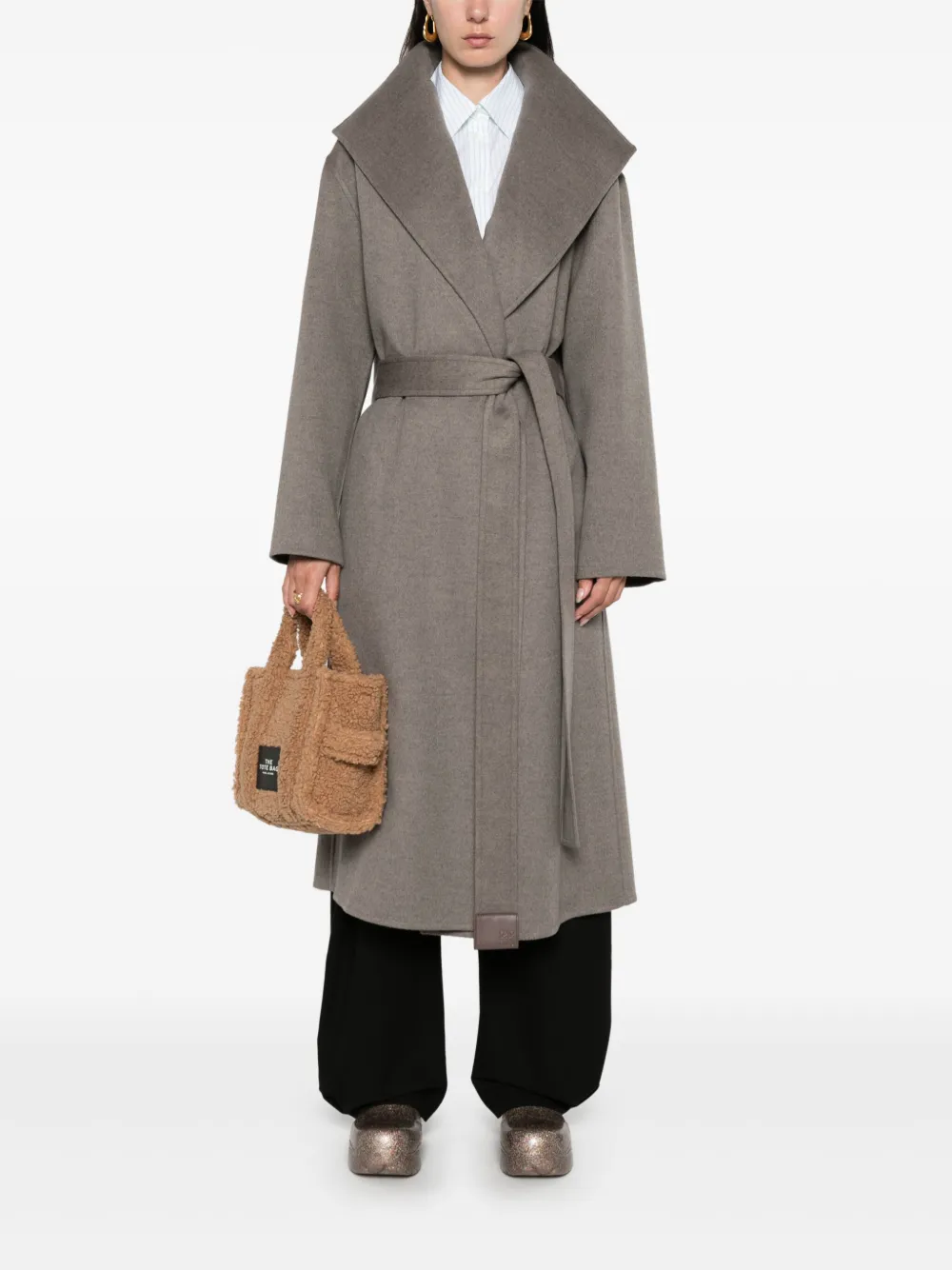 Cheap LOEWE belted coat Women