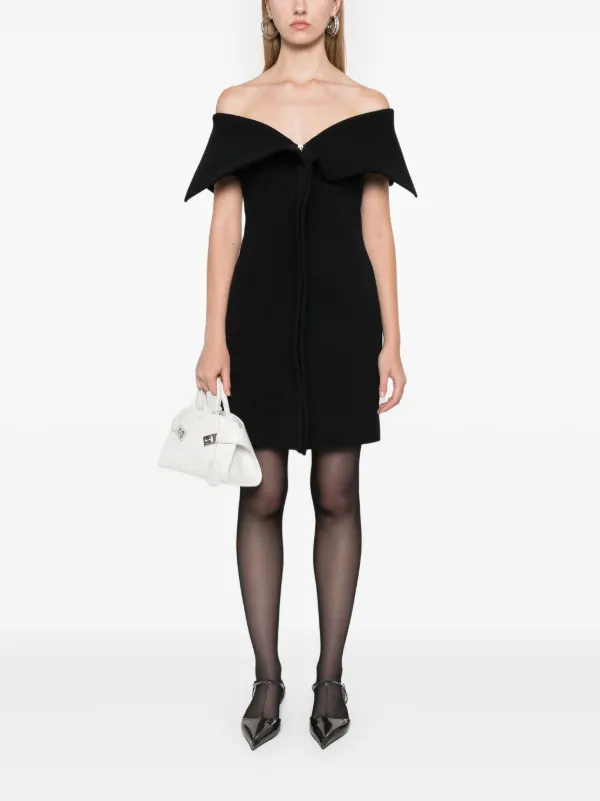 Ferragamo off-shoulder Mini Dress | Black | FARFETCH