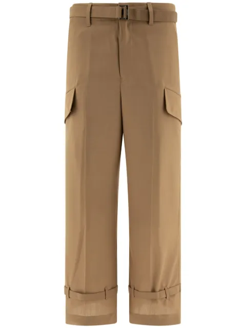 sacai サカイ コットン オックスフォード パンツ カーキ サイズ1