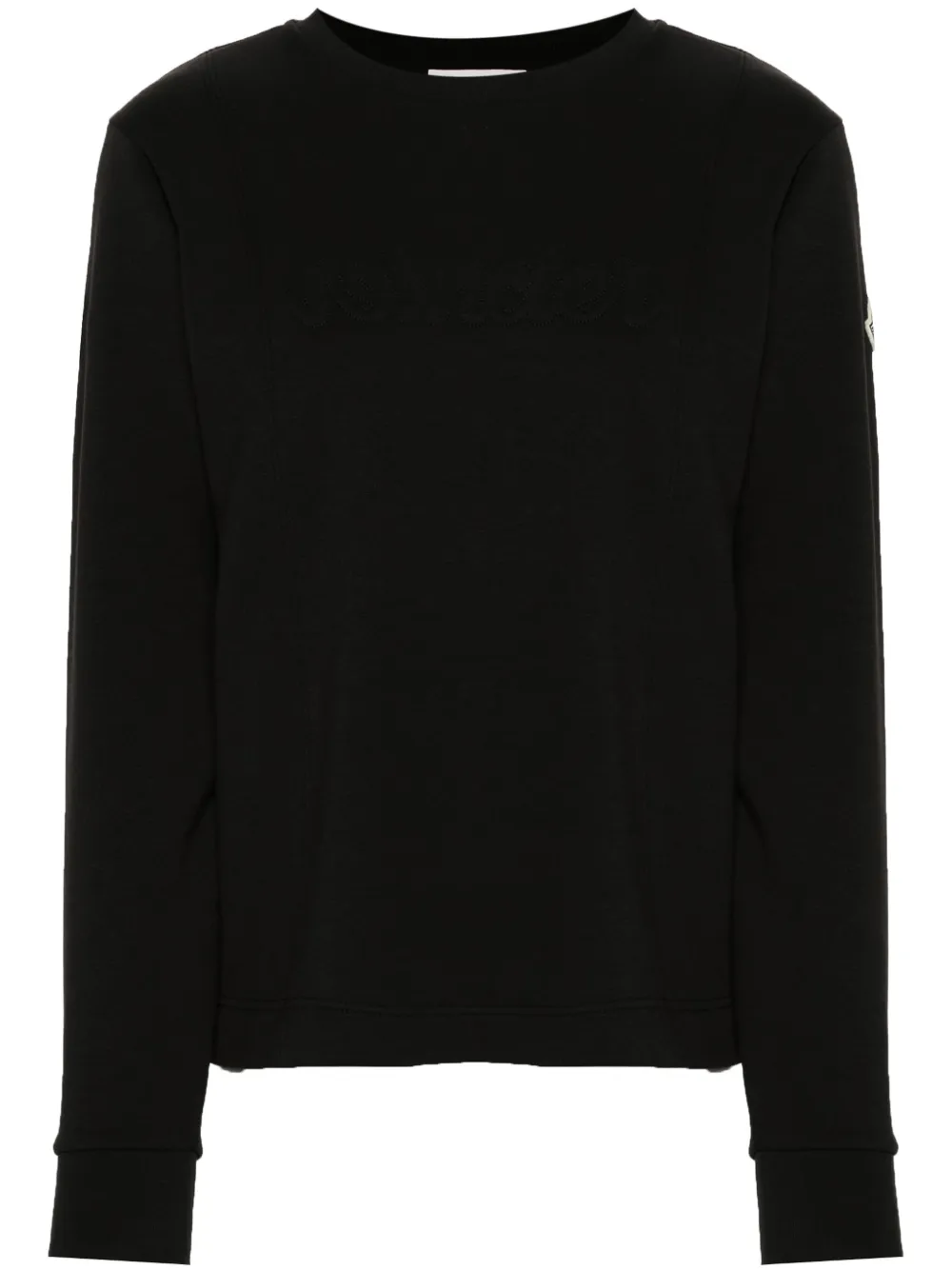 Moncler Sweater met logo-reliëf Zwart