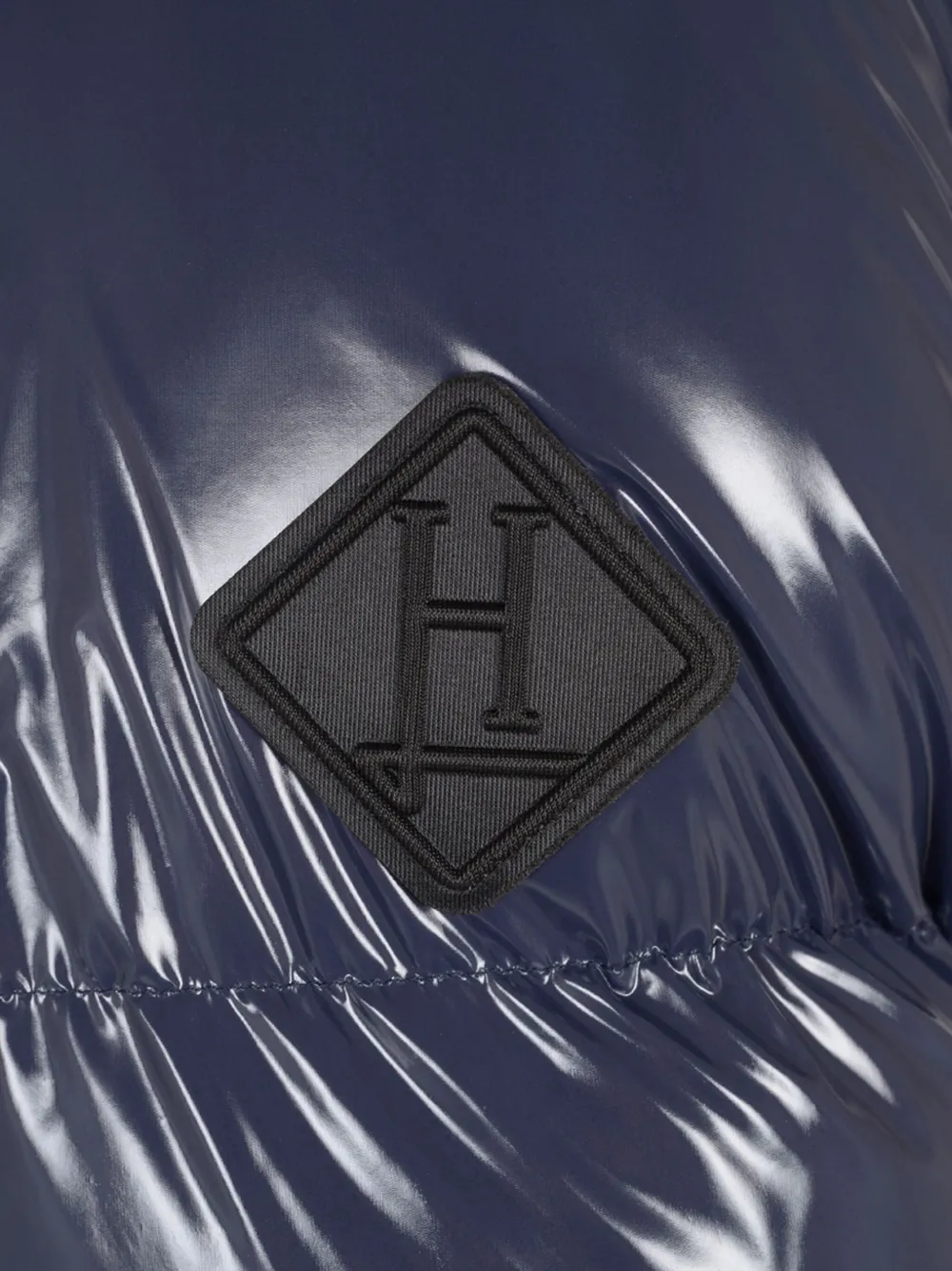 Herno Gewatteerd jack met logopatch Blauw