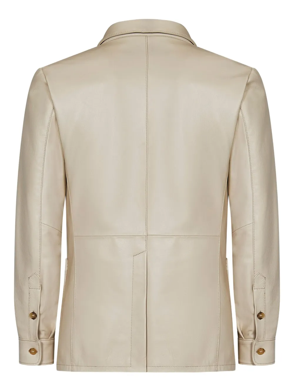 FRANZESE COLLECTION Blazer met enkele knoop en opgestikte zak Beige