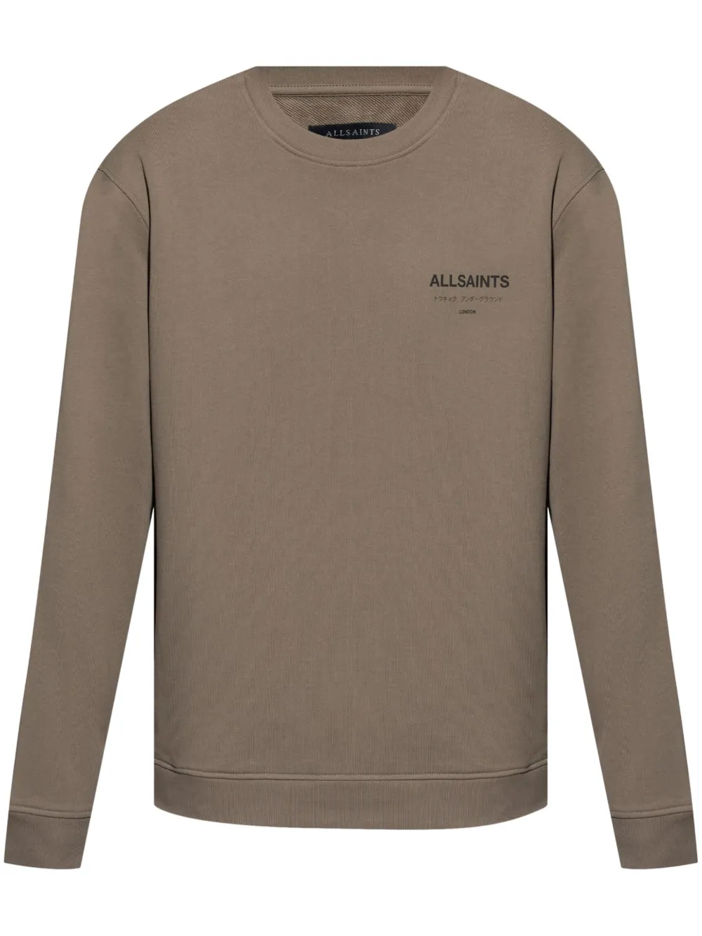 AllSaints Sweater met print Bruin