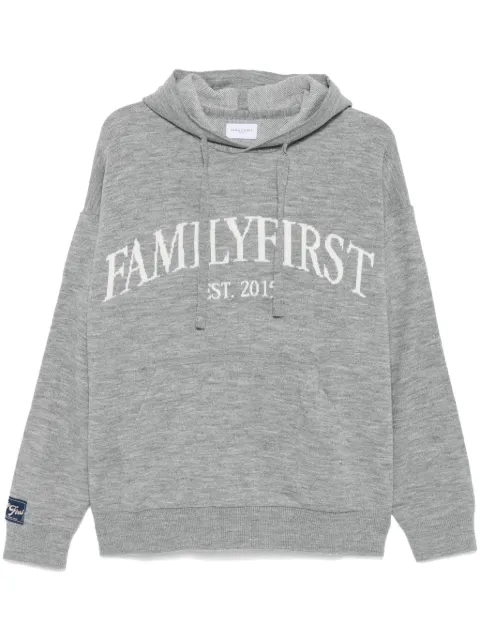 Family First logo-jacquard hoodie