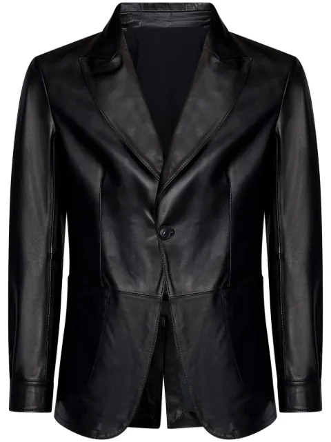 FRANZESE COLLECTION single-breasted leather blazer