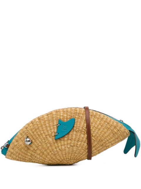 Loewe 2020 Paula's Ibiza Wicker Fish crossbody bag Women