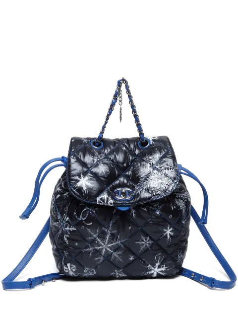 HOT SALE CHANEL 2019 Snow-print backpack Women