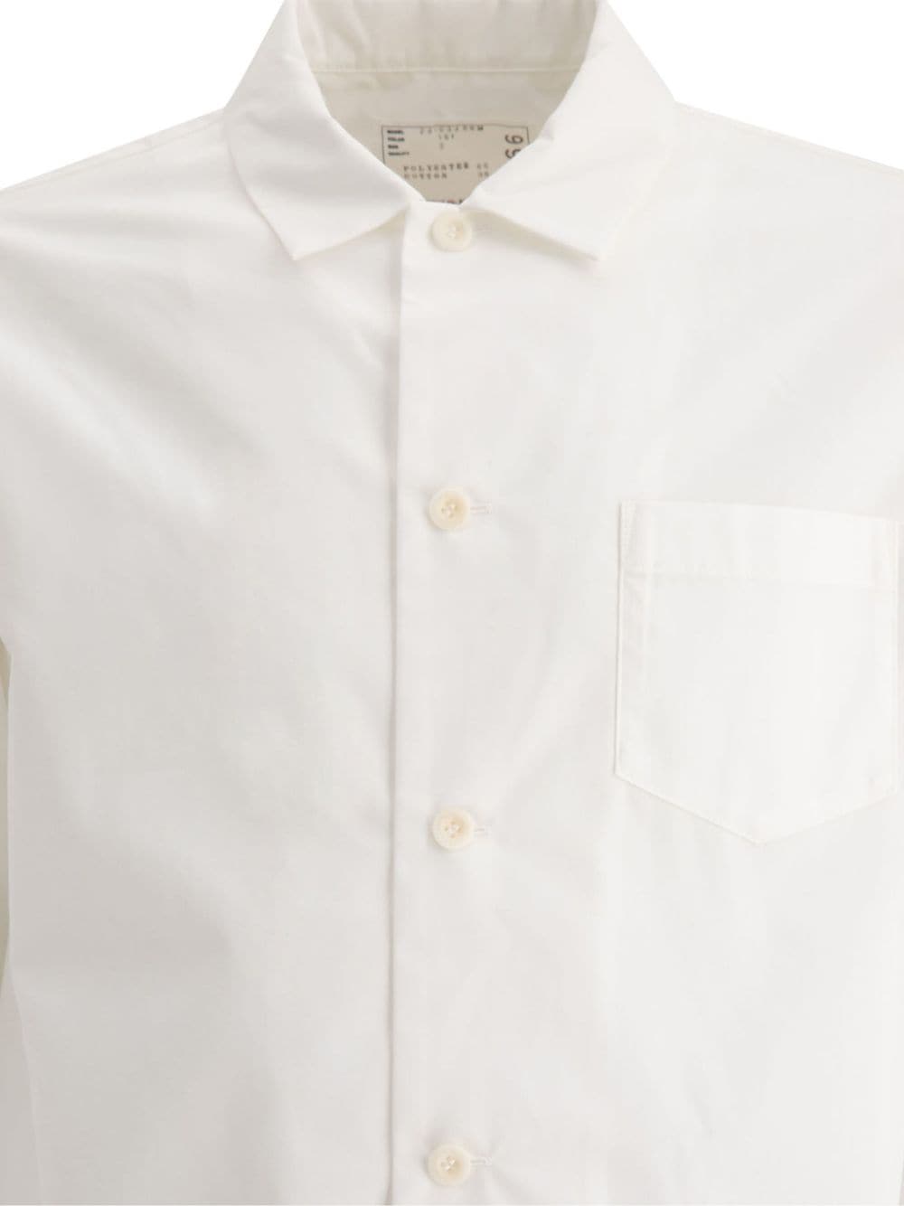 PLEATED BUTTON-UP SHIRT