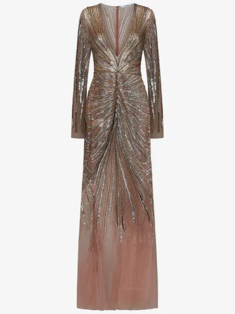 ROOM76 sequin-embellished gathered dress