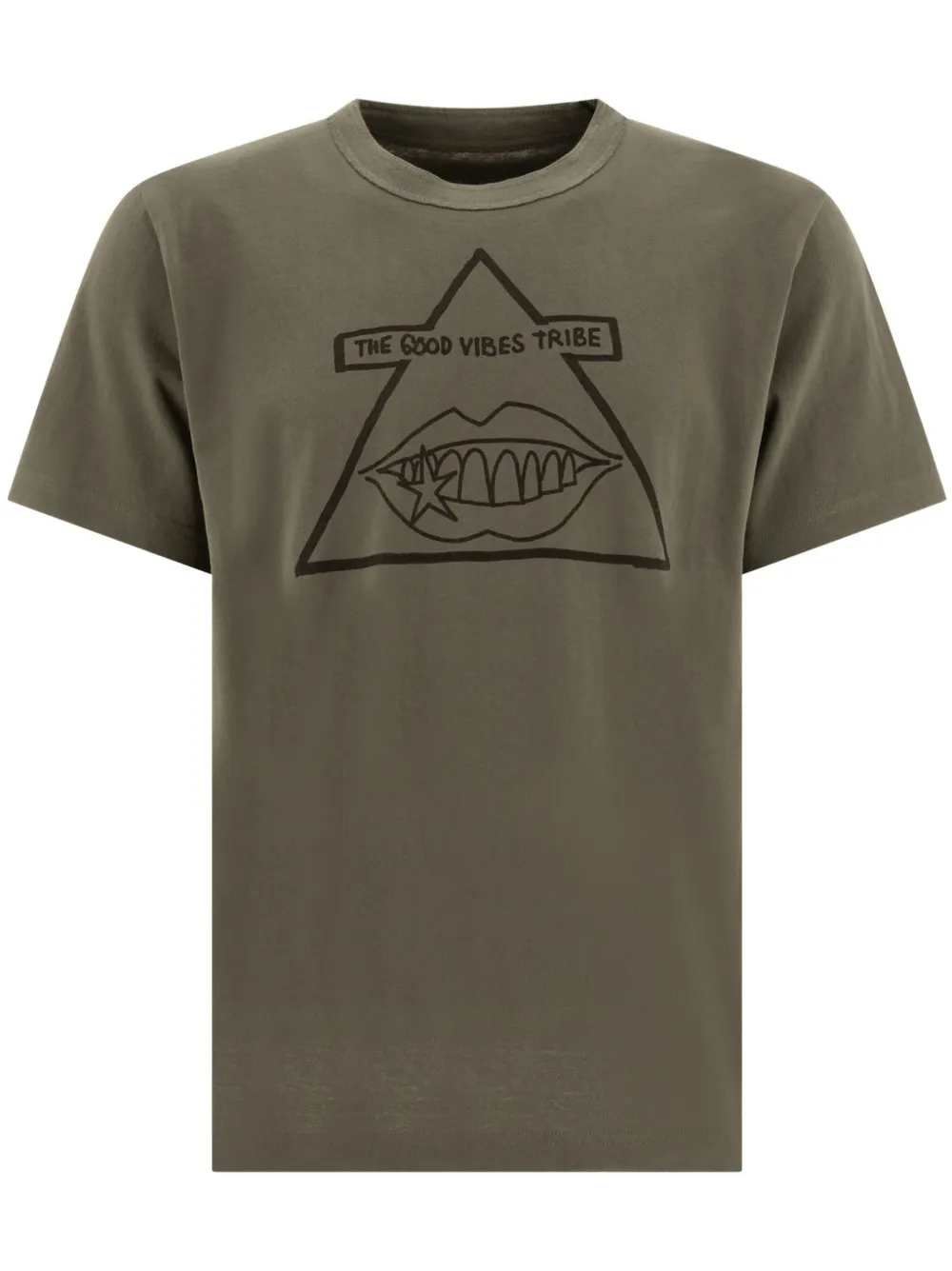 Sacai x Gonz The Good Vibes Tribe T-shirt Groen