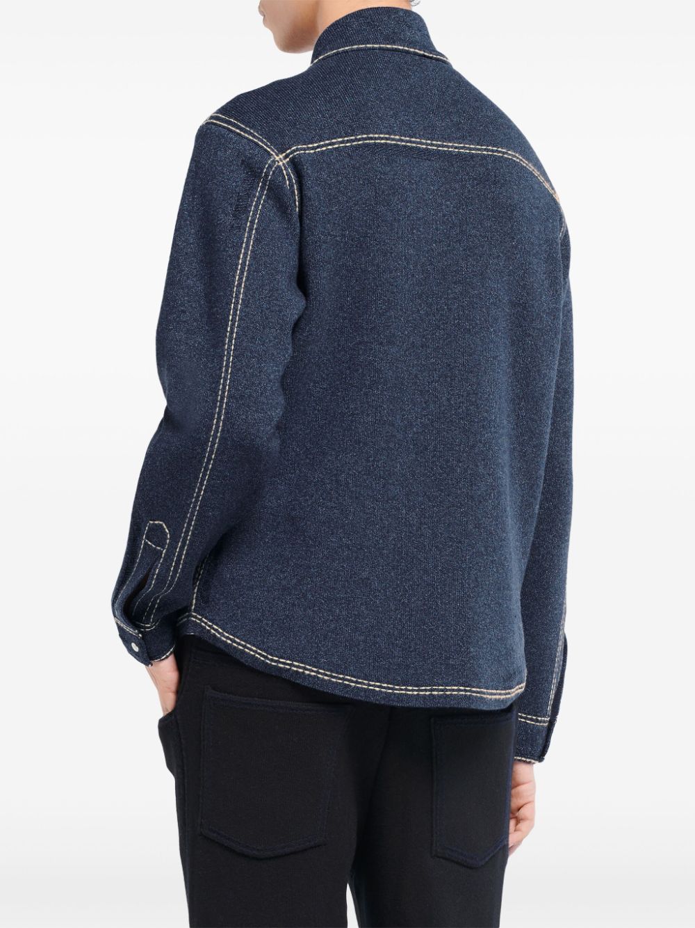 Shop Barrie Knitted Shirt In Blue