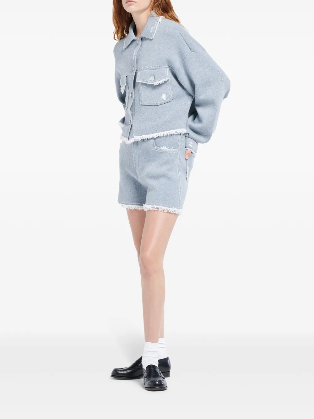 Barrie Shorts met franje - Blauw