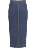 Barrie knitted midi skirt - Blue