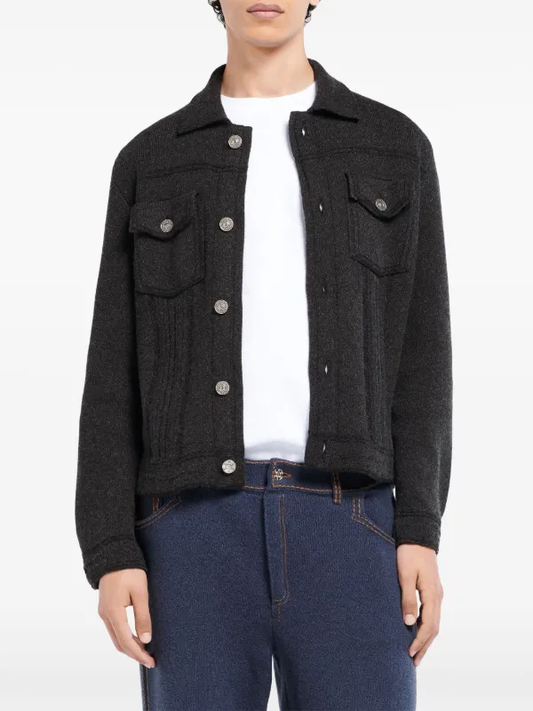 ジャケット・アウター chimala | KNIT DENIM STANDCOLLAR JACKET chimala | KNIT DENIM STANDCOLLAR JACKET