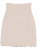 Patou cable-knit merino wool mini skirt - Neutrals