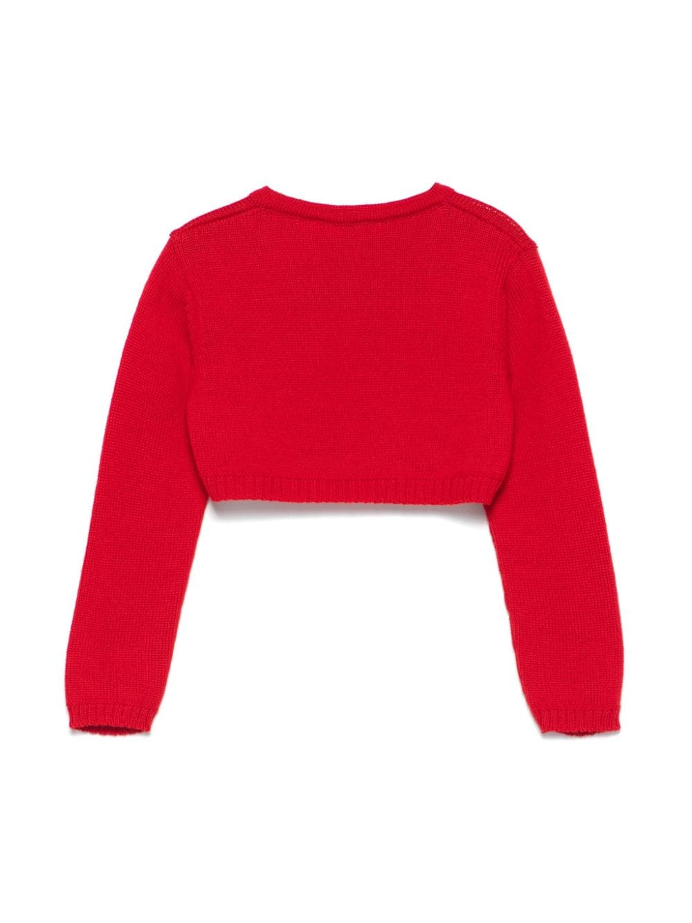 Shop Colorichiari Cropped Cardigan In Red