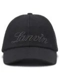 Lanvin embroidered-logo cap - Black