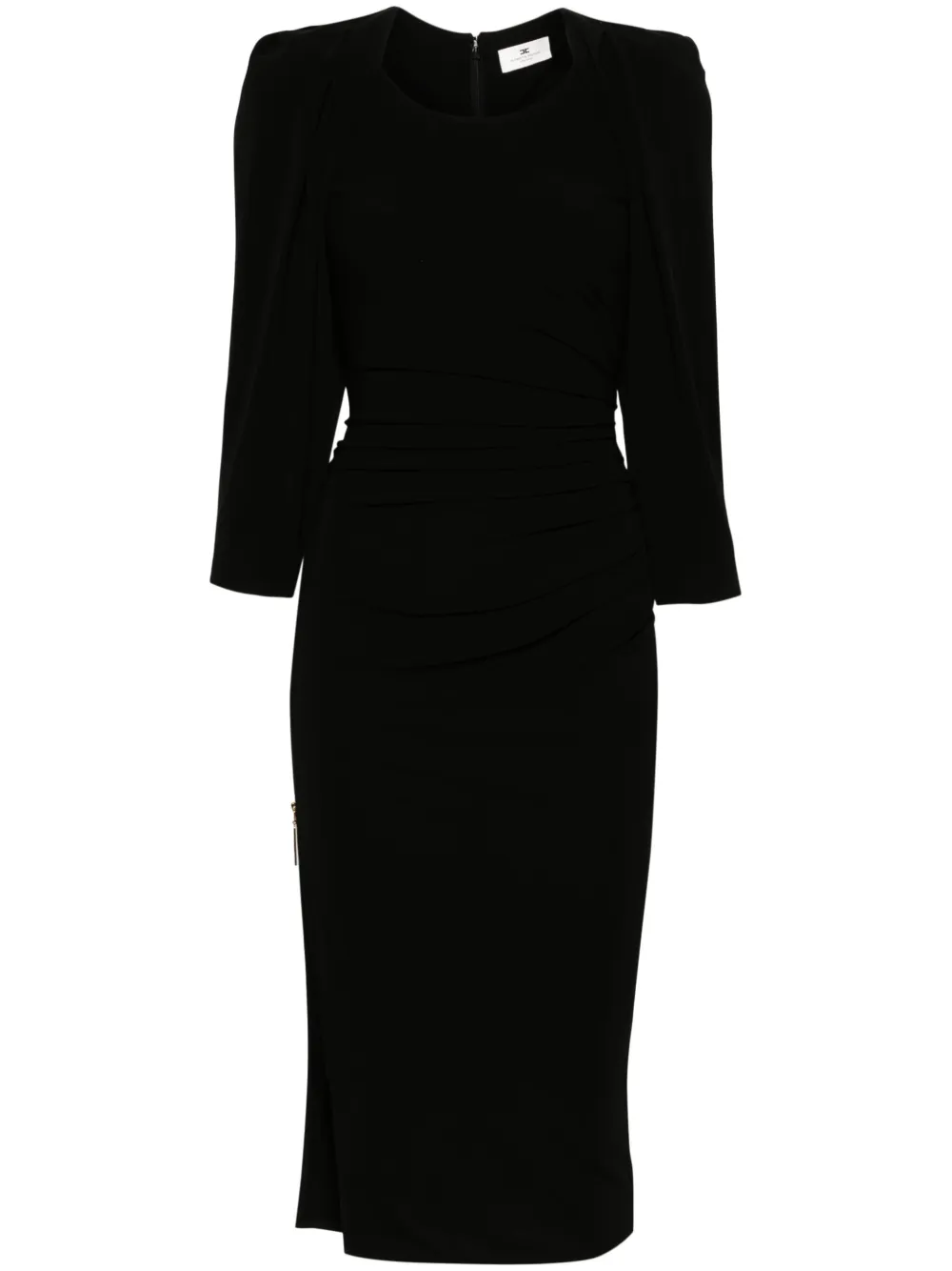 Elisabetta Franchi side-zip jersey midi dress – Black