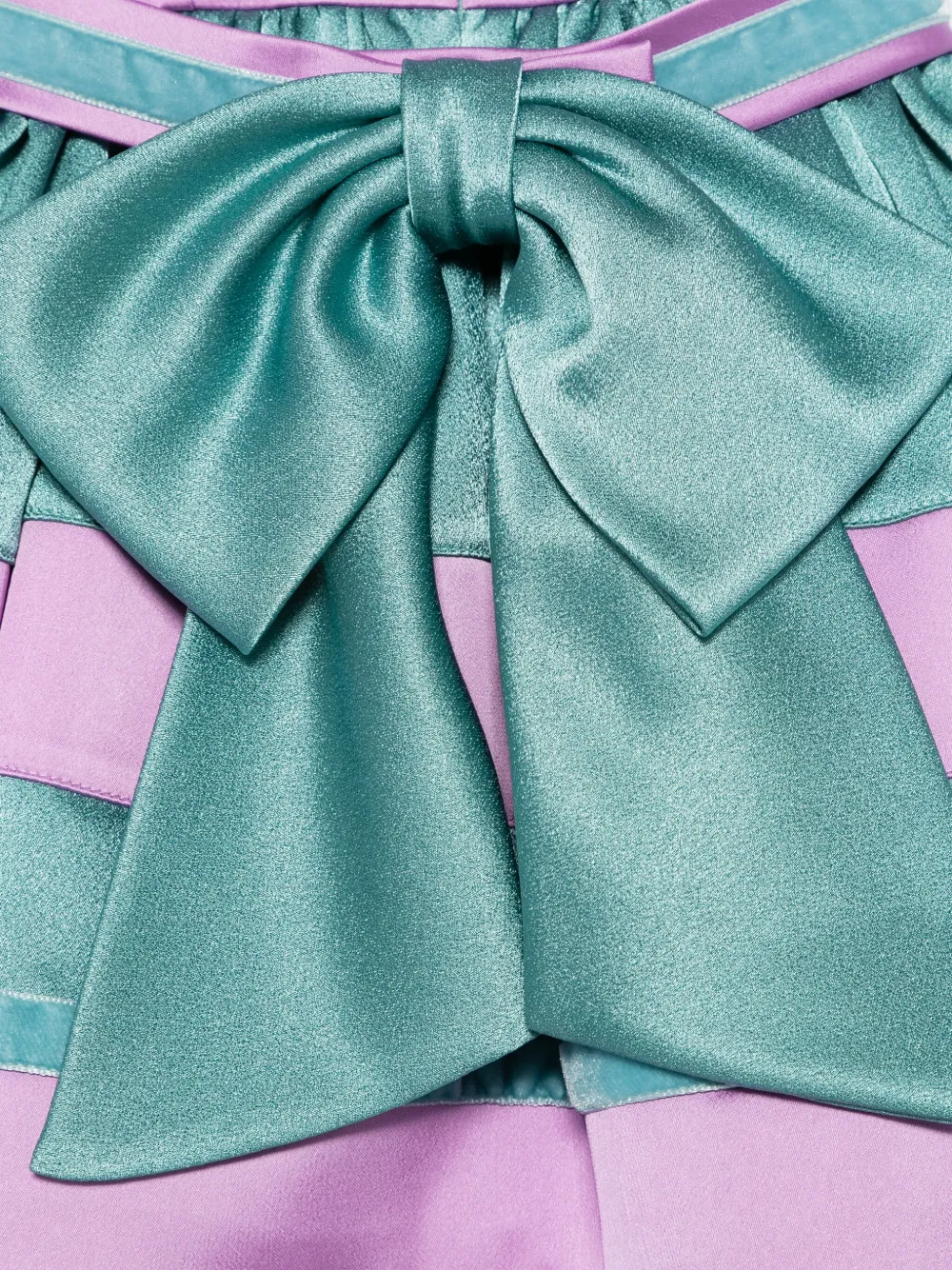 Colorichiari Jurk met satijnen afwerking Groen