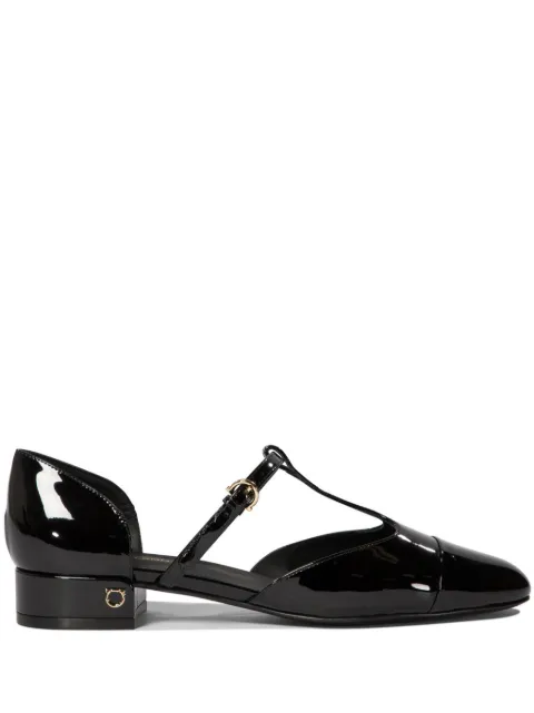 Ferragamo T-strap ballerina shoes