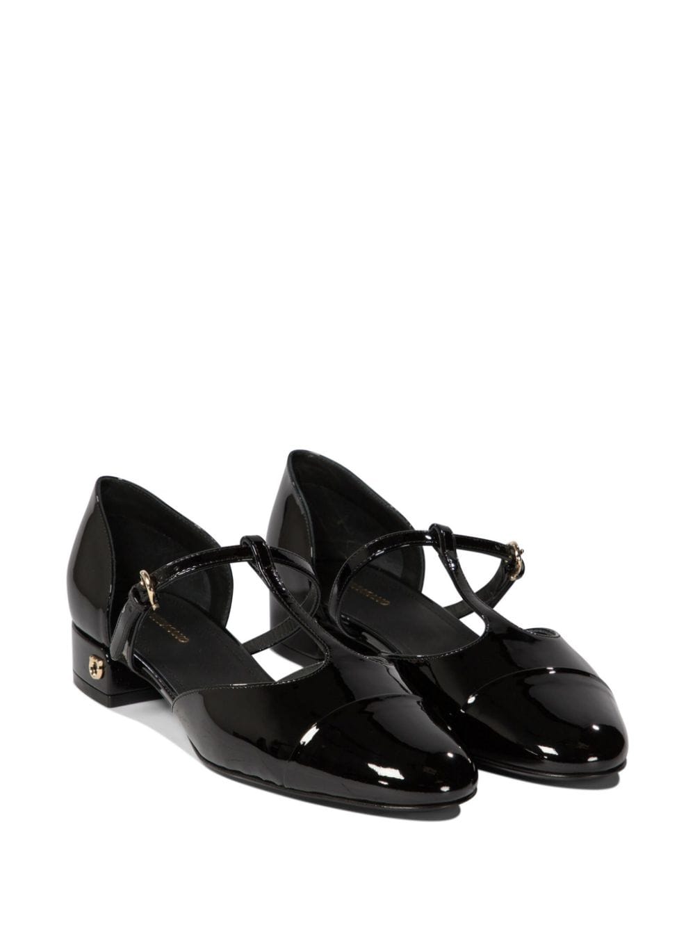 Ferragamo T-strap ballerina shoes - Zwart