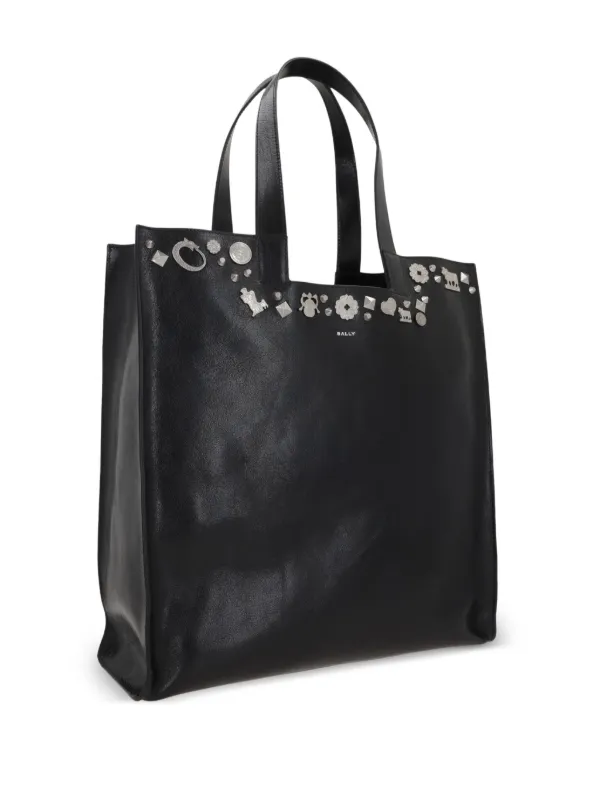 【関税&送料込】Bally Easy Large Tote Bag In Smooth Leather Bally Easy Leather Tote Bag | Black | FARFETCH