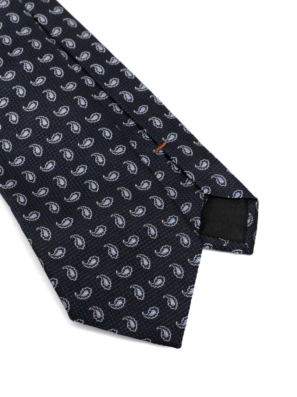 Shop Zegna Paisley-jacquard Tie In Blue