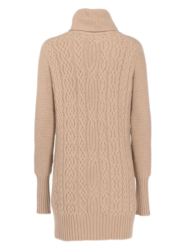 Loro Piana Pre-Owned 2010s Cable Knit Dress | Neutrals
