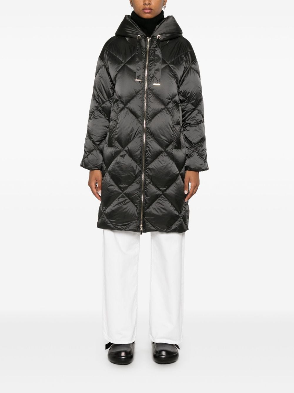 Max Mara Trefe parka - Zwart