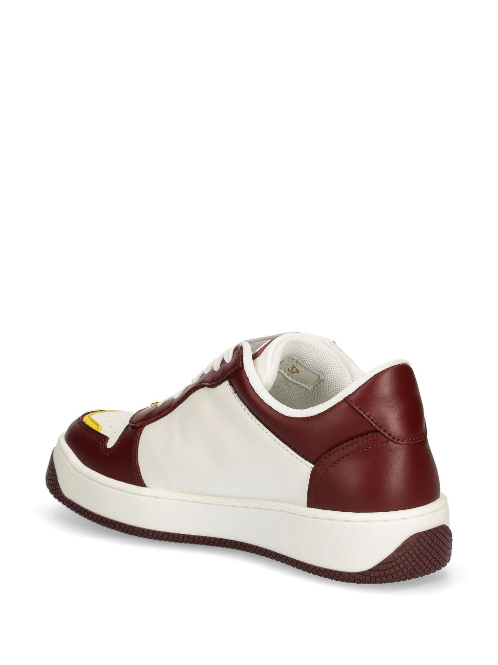 Elisabetta Franchi two-tone leather sneakers Red