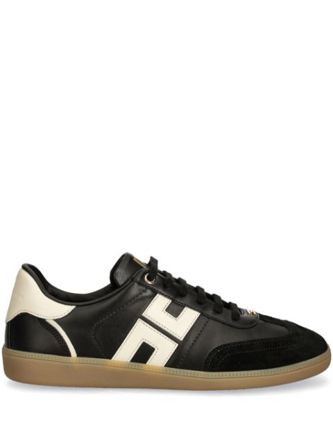 Elisabetta Franchi appliqué-logo leather sneakers