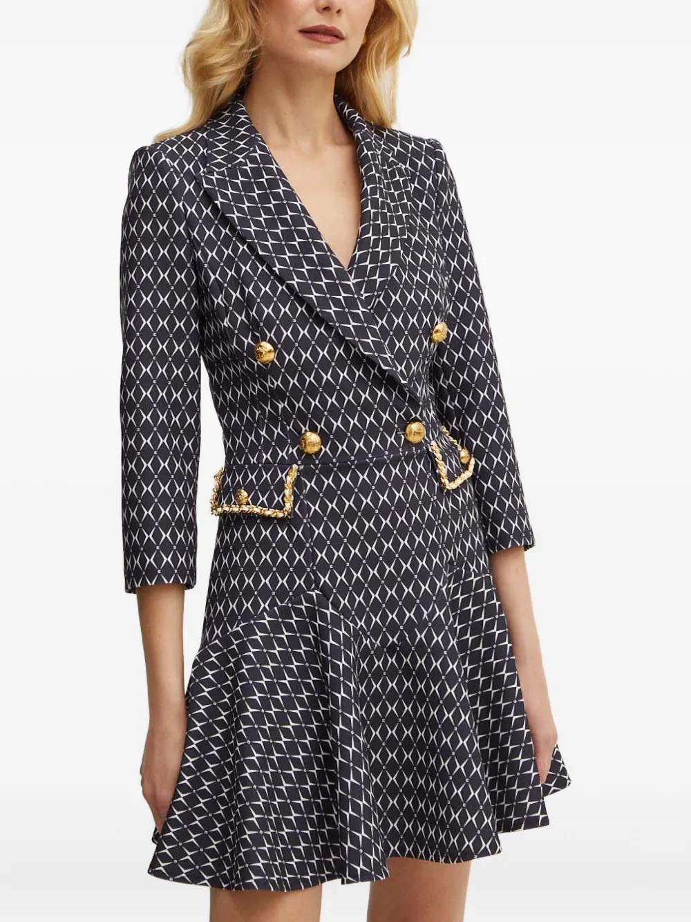 Elisabetta Franchi button chain dress | Black | Image 1