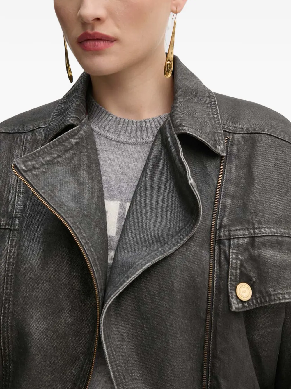 Elisabetta Franchi Jack met rits Grijs