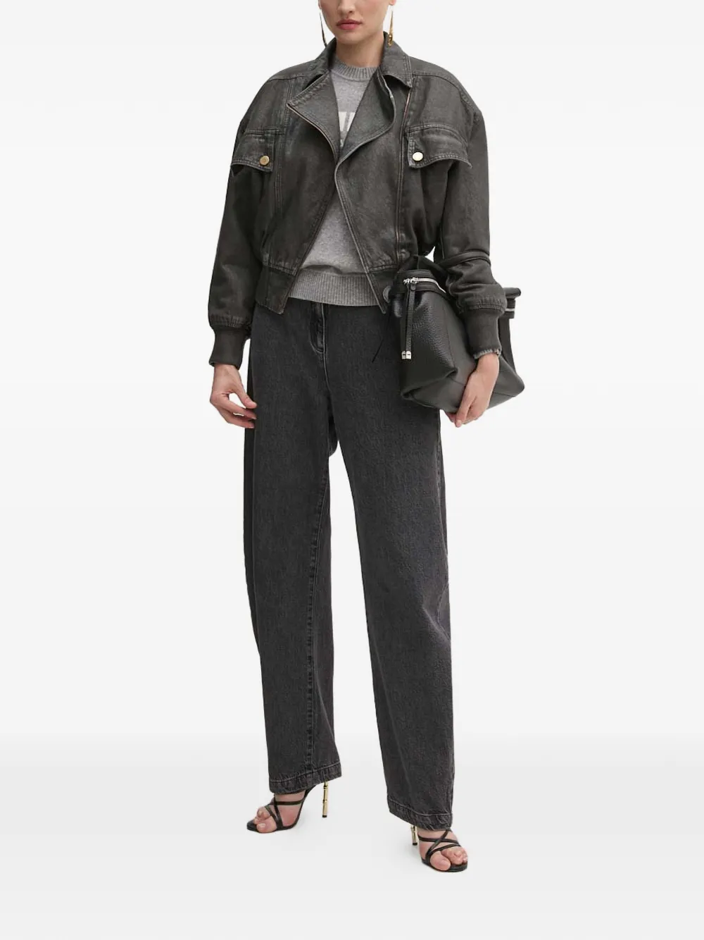 Elisabetta Franchi chamarra con botones y cierre | Chamarras de mezclilla | Image 2