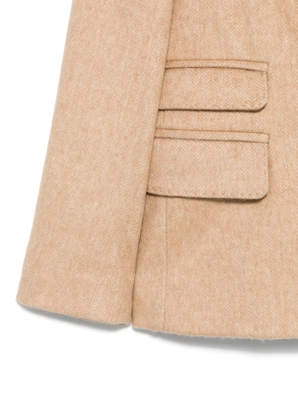 Eleventy Kids Blazer met visgraatpatroonn Bruin